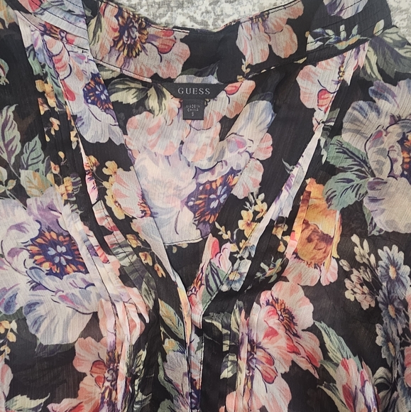 Guess Floral Long Sleeve Blouse - Picture 4 of 5